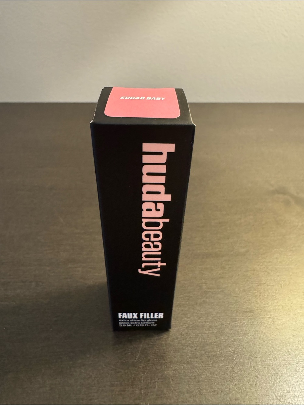 Huda Beauty Faux Filler Extra Shine Lip Gloss Sugar Baby 3.9 ml .13 oz Full Size